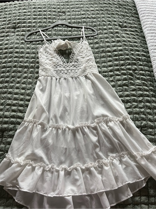 SHEIN Dresses & Skirts - SHEIN White Lace-Top Midi Dress